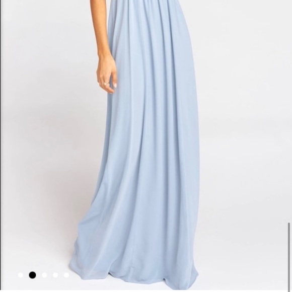 Show Me Your MuMu June Ruffle-Strap Maxi Dress – Steel Blue, Size S NWT - Picture 4 of 9